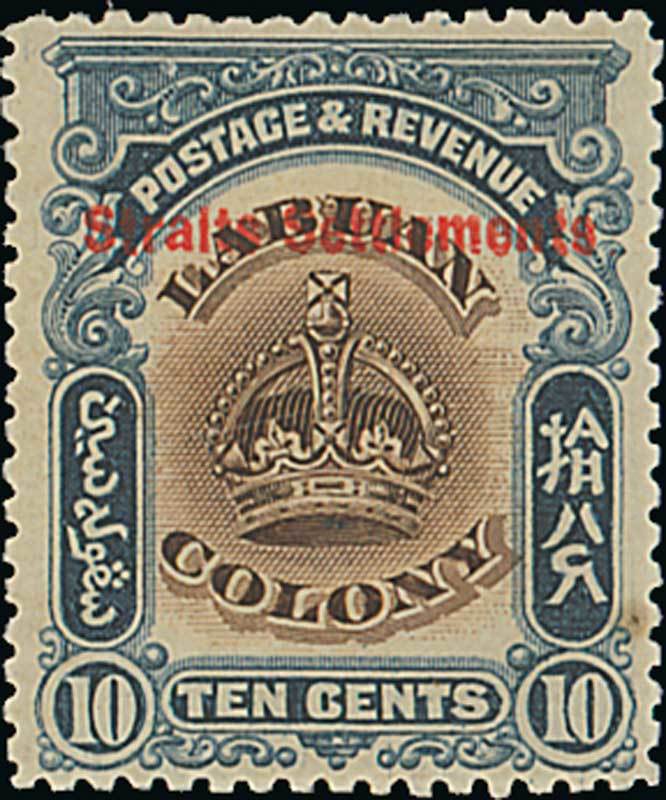 339 Straits Settlements 1906 07 Overprinted On Stamps Of Labuan 10c