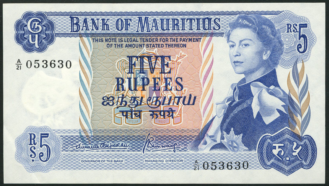 2289 Bank of Mauritius, a sizable group of notes comprising (Pick 30,...