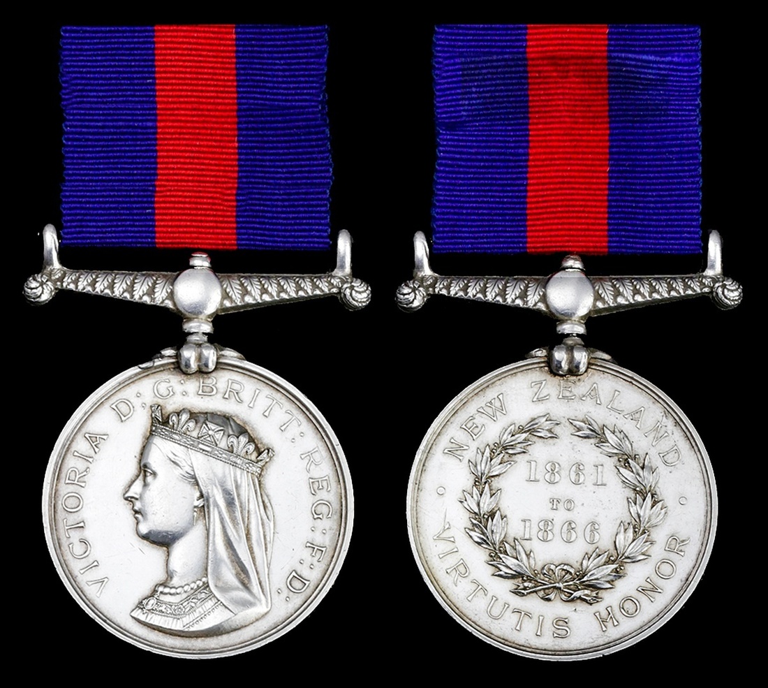 99 Family group The New Zealand Medal awarded to Captain H. Golds...