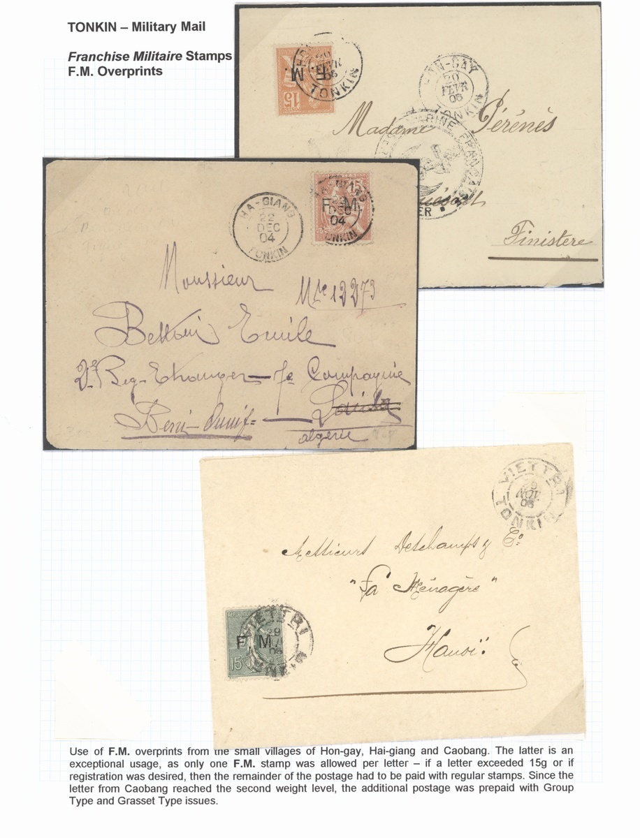 1830 - Indo-China Tonkin Military Mail Ha-Giang: 1904 (22 Dec.) envelop...