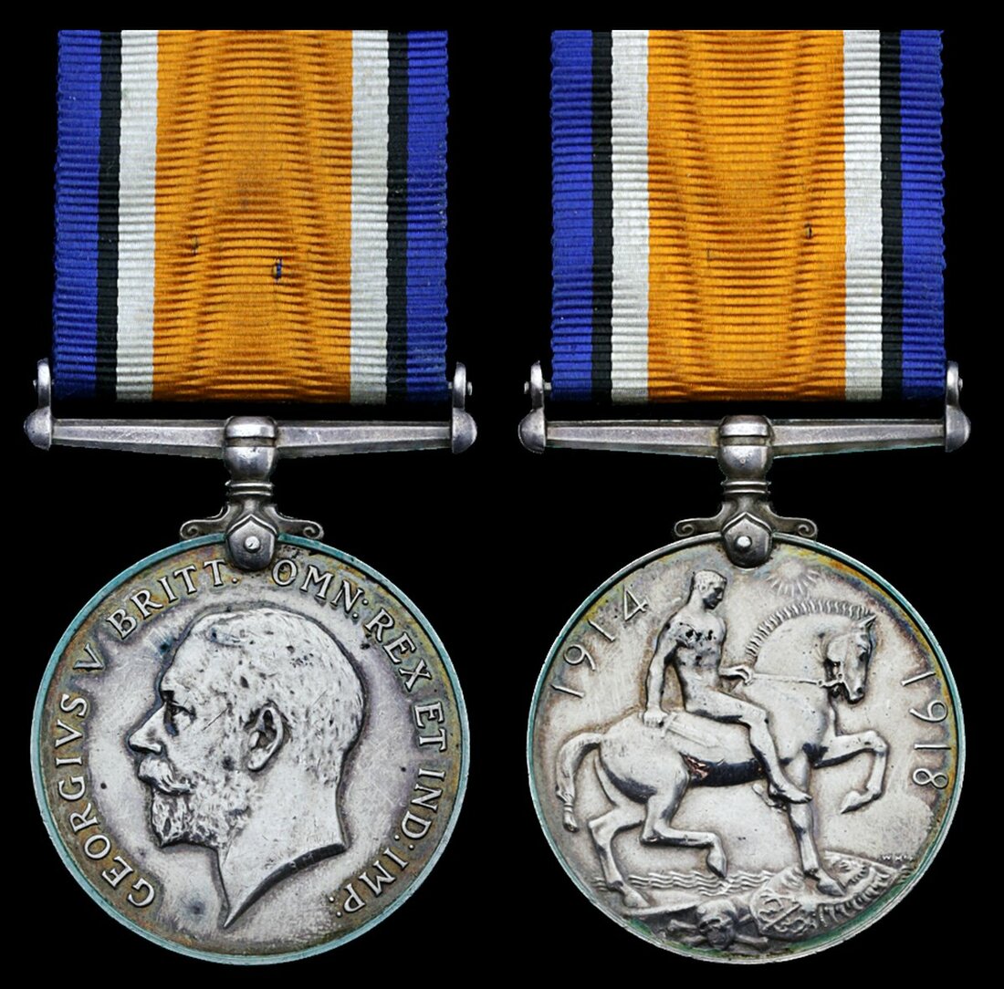 1048 - British War Medal 1914-20 (Lieut. F. Johnson. , R.N.V.R.), conta...