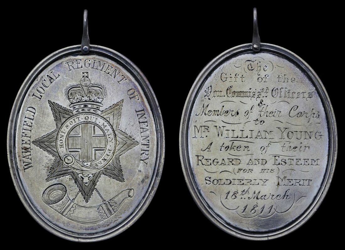 638 - Wakefield Local Regiment of Infantry Merit Medal, silver, 52mm,...