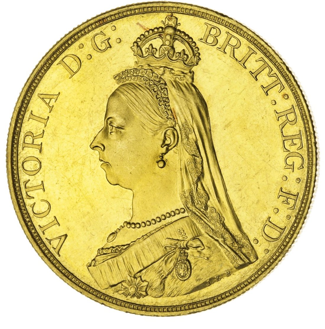203 - Victoria (1837-1901), Five-Pounds, 1887, 39.97g, 12h ...
