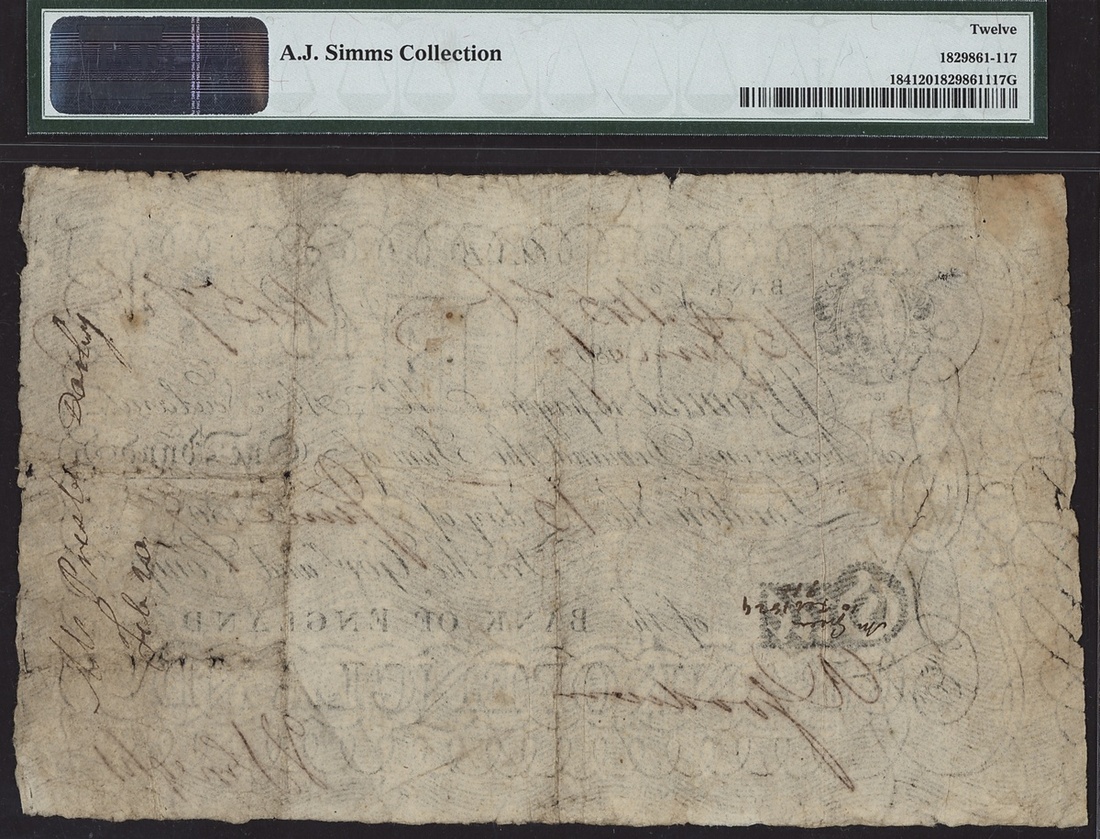 124 Bank Of England A Newland 1 London 15 June 1807 Serial Num 
