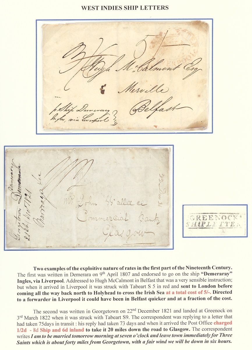 1224 - British Guiana Early Letters and Handstamps Demerara 1807 (9 Apr...