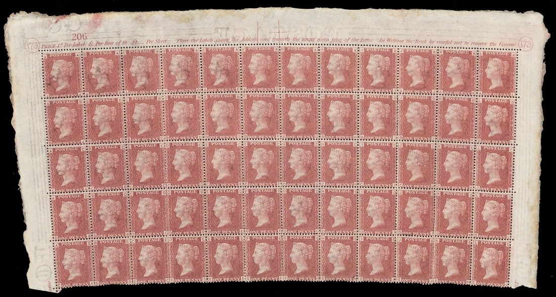 352 Great Britain 185879 Plate Number Issues 186479 One Penny Plat...