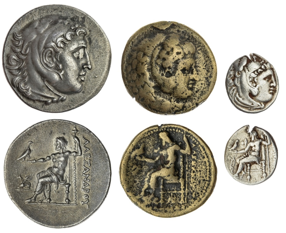 3100 - Lot of three coins of Alexander III 