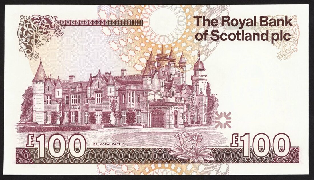 3513 - Royal Bank of Scotland Plc, £100, 30 March 1999, serial number A...