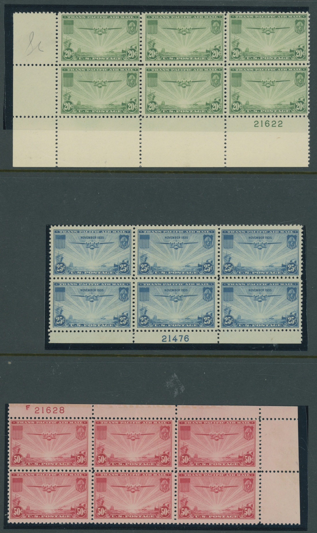 5732 - United States 1909-55 choice selection (7) including 1902 2c. c...