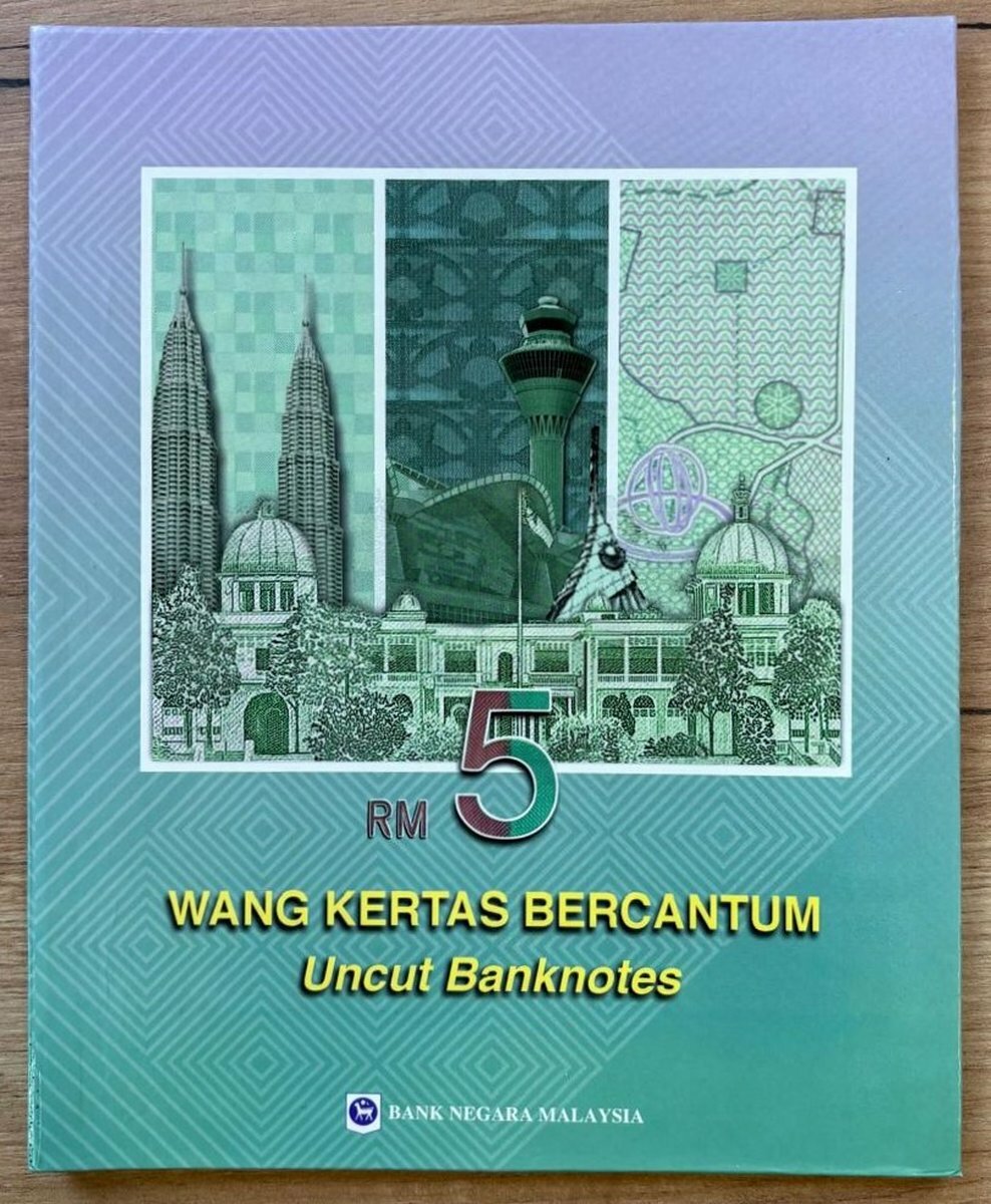 614 - Bank Negara, Malaysia, [6 notes] collectors' booklet of uncut sh...