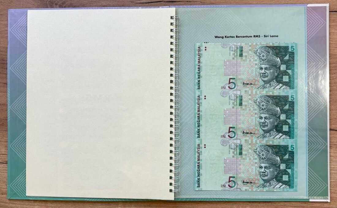 614 - Bank Negara, Malaysia, [6 notes] collectors' booklet of uncut sh...
