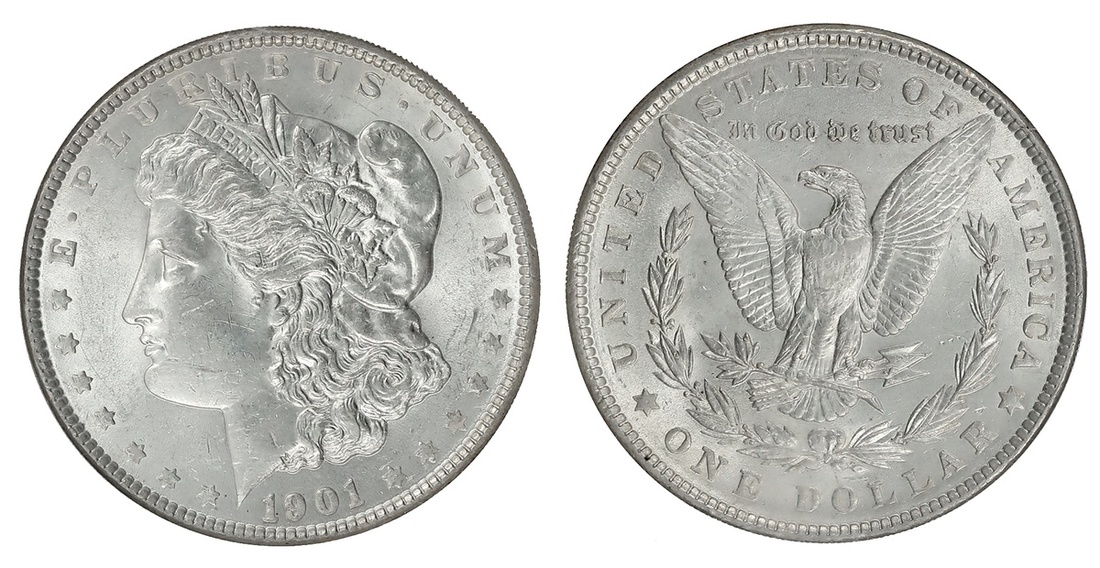 1075 - 1901 Morgan Dollar NGC MS61.