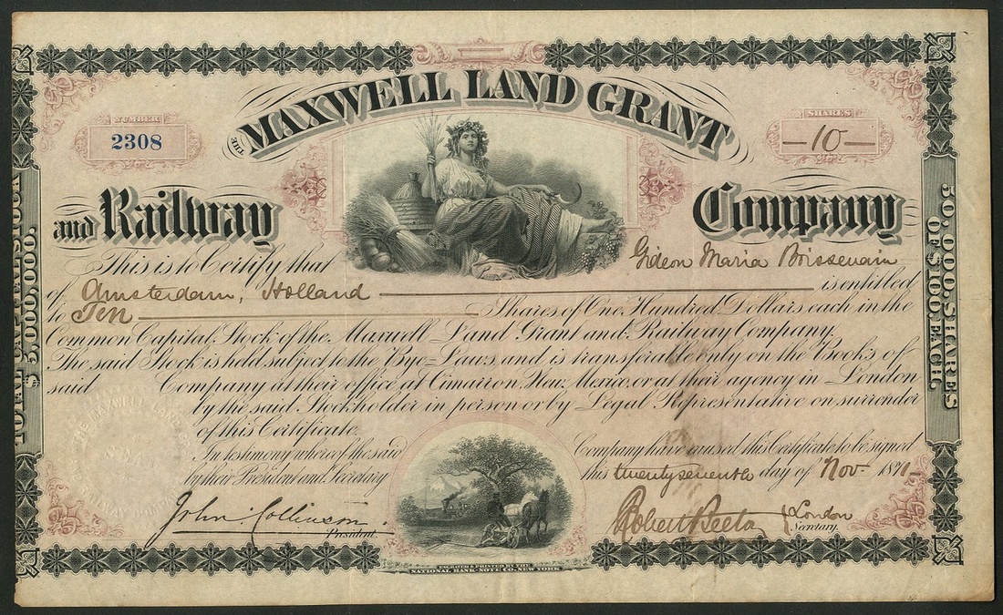 30 Maxwell Land Grant and Railway Co., 100 shares, 187[1], 2308,...