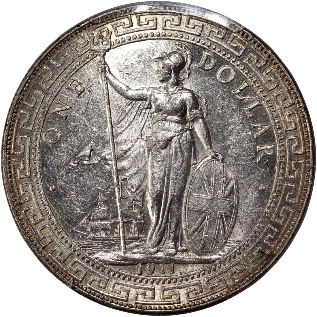 5571 - Great Britain, silver $1, 1911-B, Trade dollar,