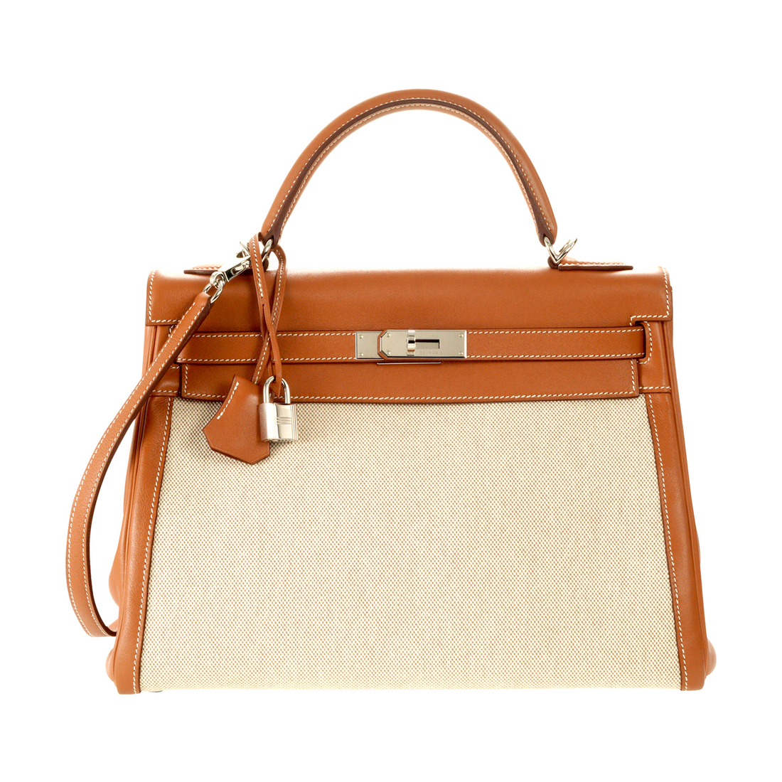At Auction: Hermes Beige/Chai Toile H and Swift Leather Birkin 25