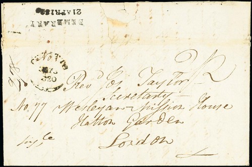 1006 - British Guiana Early Letters and Handstamps Demerara 1820 (17 Ap...