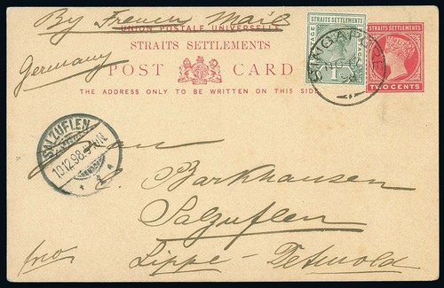 3510 - Malaya Straits Settlements Covers and Cancellations 1898 (12 Nov...