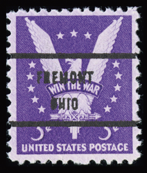 1841 950b 3c Win the War reddish violet precancelled as