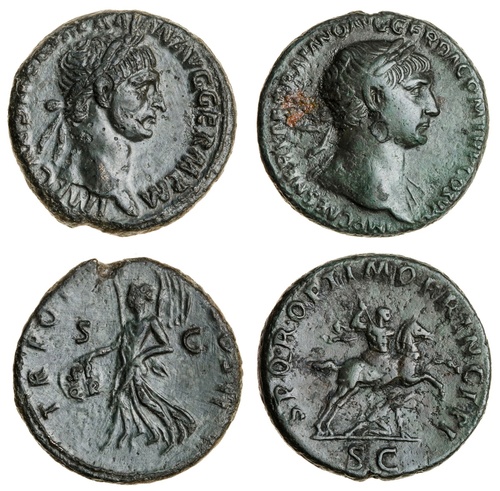 534 - Trajan (98-117), As, Rome (2), 98-99, 11.12g, imp caes nerva tra...