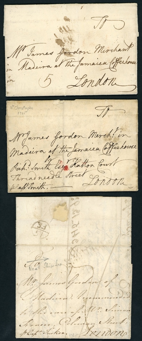 16 - St. Christopher Early Letters 1762 (5 Nov.) and 1765 (2 Oct. and...