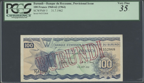 1357 - Banque D'Emission du Rwanda et du Burundi, 100 francs, 31st