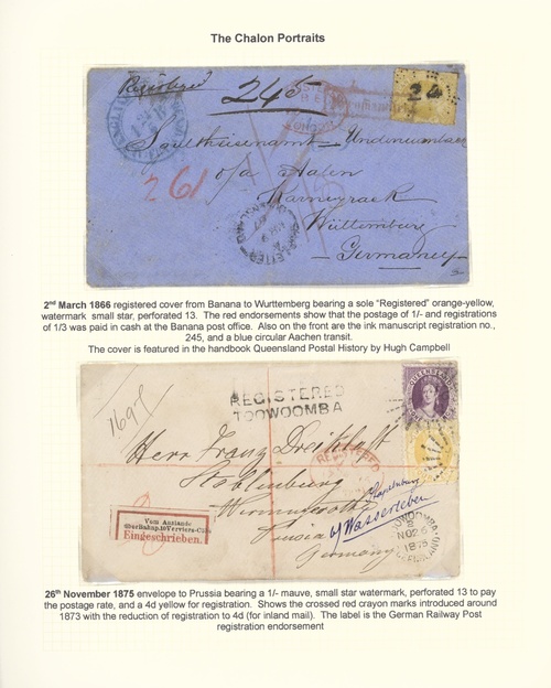 102 - Queensland Covers 1861-1906 entire, envelopes (22, six registere...