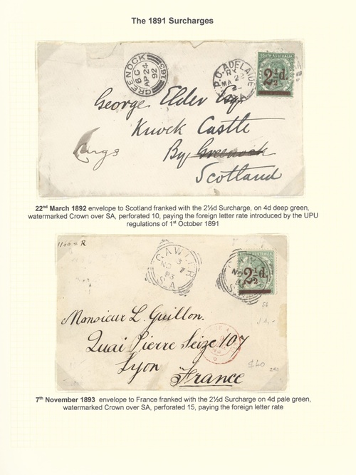 185 - South Australia Covers 1874-1911 envelopes (16, four registered)...