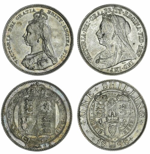 2777 - The Hardcastle Collection | Victoria (1837-1901), Shillings (2),...