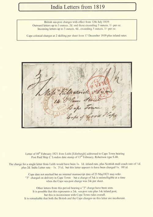 2041 - Great Britain Postal History Ship Letters 1821-38 entire letters...