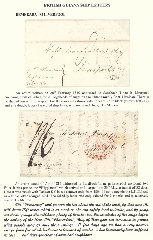 1224 - British Guiana Early Letters and Handstamps Demerara 1807 (9 Apr...