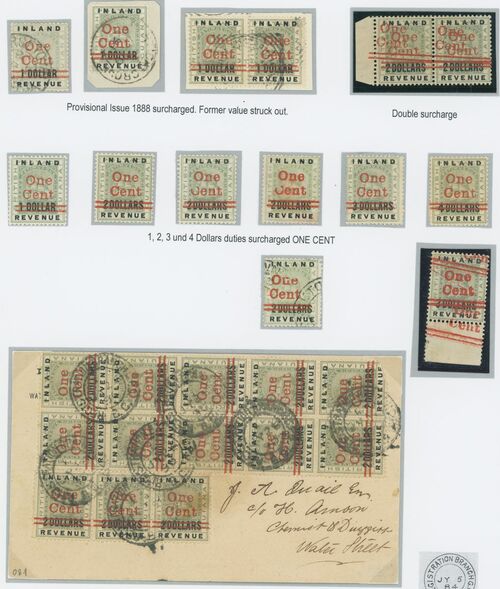 1183 - British Guiana 1890 'One Cent' Surcharge A specialised mint and...